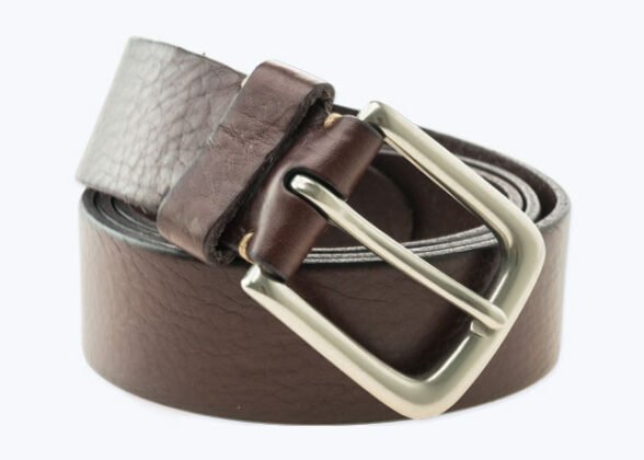 Chocolate PU Leather Formal Belt