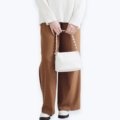 Stylish white leather bag