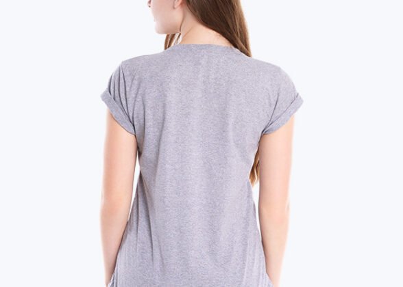 Mini sleeve gray t-shirt