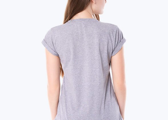 Mini sleeve gray t-shirt